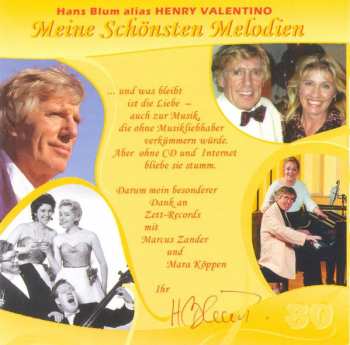 CD Henry Valentino: Meine Schönsten Melodien