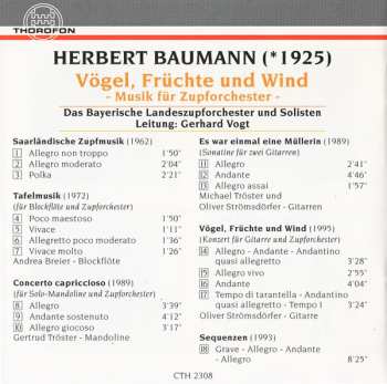 CD Herbert Baumann: Vögel, Früchte Und Wind. Musik Für Zupforchester