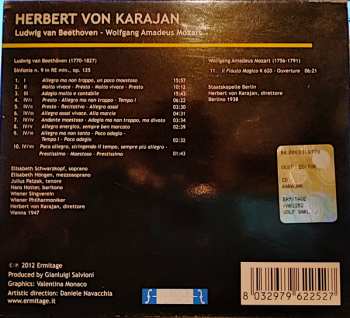 CD Herbert von Karajan: Ludwig van Beethoven, Sinfonia n. 9 op. 125 - W. A. Mozart, Il Flauto Magico, Ouverture