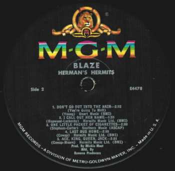 LP Herman's Hermits: Blaze