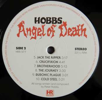 LP Hobbs Angel Of Death: Hobbs' Angel Of Death LTD