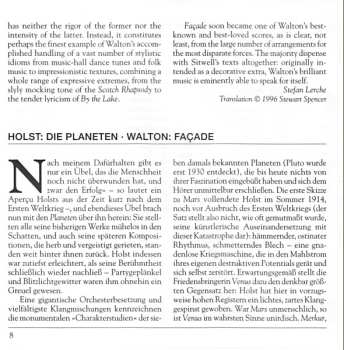 CD Leonard Bernstein: Holst: The Planets / Walton: Façade