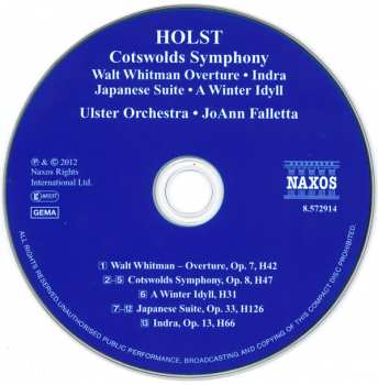 CD Gustav Holst: Cotswolds Symphony