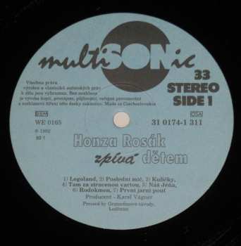 LP Jan Rosák: Honza Rosák Zpívá Dětem