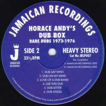 LP Horace Andy: Dub Box  - Rare Dubs 1973-1976