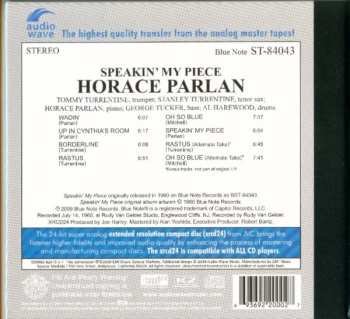 CD Horace Parlan Quintet: Speakin' My Piece