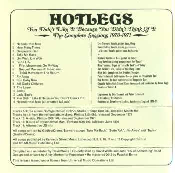 CD Hotlegs: You Didn't Like It Because You Didn't Think Of It: The Complete Sessions 1970-1971 