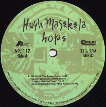 2LP Hugh Masekela: Hope