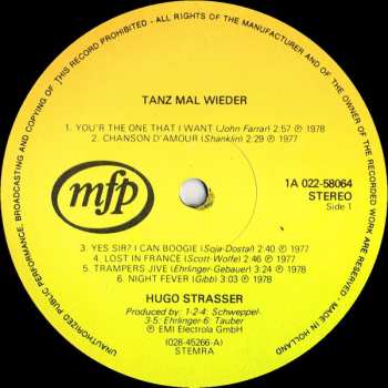 LP Hugo Strasser Und Sein Tanzorchester: Tanz Mal Wieder