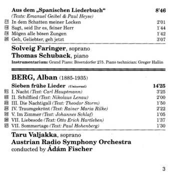 CD Hugo Wolf: Lieder / Sieben Frühe Lieder