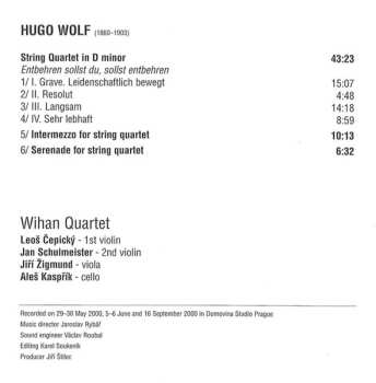 CD Hugo Wolf: String Quartet, Intermezzo, Italian Serenade
