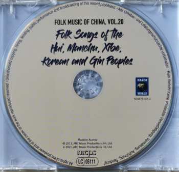 CD Hui: Folk Songs Of The Hui, Manchu, Xibe, Korean and Gin Peoples