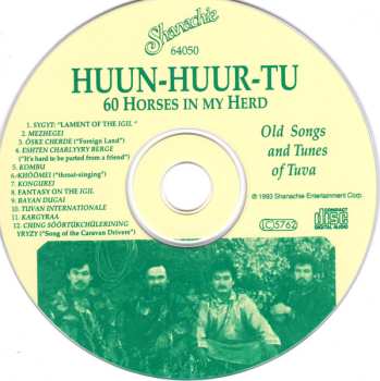 CD Huun-Huur-Tu: 60 Horses In My Herd (Old Songs And Tunes Of Tuva)