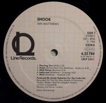 LP Iain Matthews: Shook