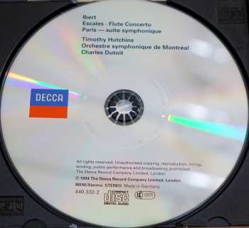 CD Charles Dutoit: Ibert: Escales / Concerto Pour Flute Et Orchestre