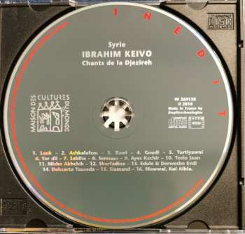 CD Ibrahim Keivo: Syrie: Chants De La Djezireh = Syria: Songs Of Jezireh