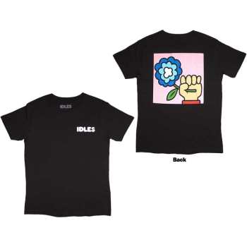 Mercancía Idles: Idles Unisex T-shirt: Cartoon Flower (back Print) (small) S