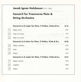 CD Ignaz Jakob Holzbauer: Flute Concertos