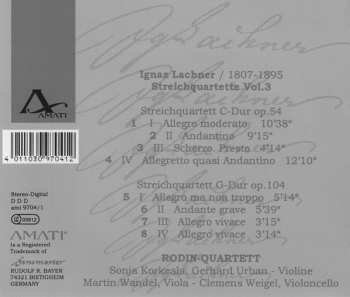 CD Ignaz Lachner: Streichquartette Vol.3