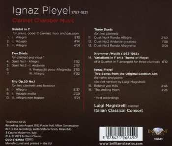 CD Ignaz Pleyel: Clarinet Chamber Music