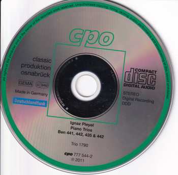 CD Ignaz Pleyel: Piano Trios