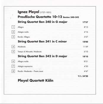 CD Ignaz Pleyel: Preußische Quartette 10-12