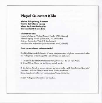 CD Ignaz Pleyel: Preußische Quartette 10-12