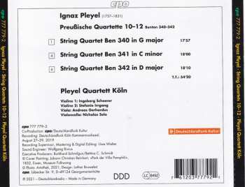 CD Ignaz Pleyel: Preußische Quartette 10-12