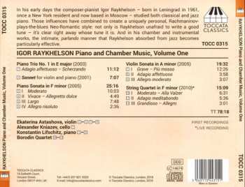 CD Borodin String Quartet: Piano And Chamber Music, Volume One
