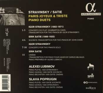 CD Erik Satie: Paris Joyeux & Triste / Piano Duets