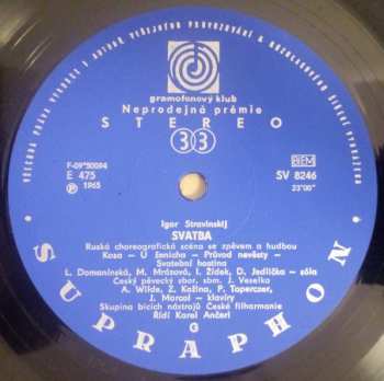 LP Igor Stravinsky: Svatba / Příběh Vojáka