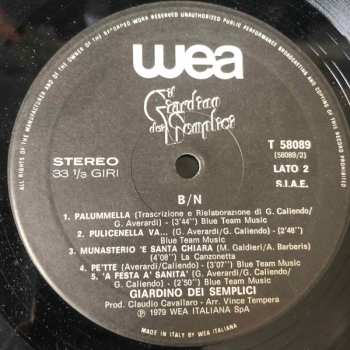 LP Il Giardino Dei Semplici: B / N