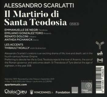 CD Alessandro Scarlatti: Il Martirio Di Santa Teodosia 