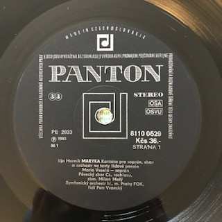 LP Ilja Hurník: Maryka / Sinfonia Su Una Cantilena