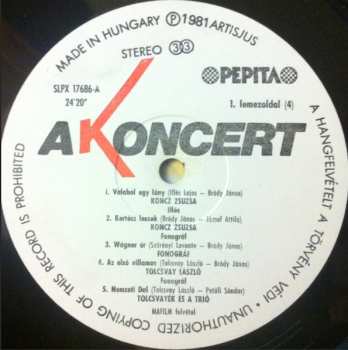 2LP Fonográf: A Koncert