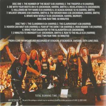 2CD Iron Maiden: The Beast In Stockholm - Sweden Broadcast 2003