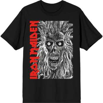 Merch Iron Maiden: Camiseta Eponymous Face Red Logo Iron Maiden