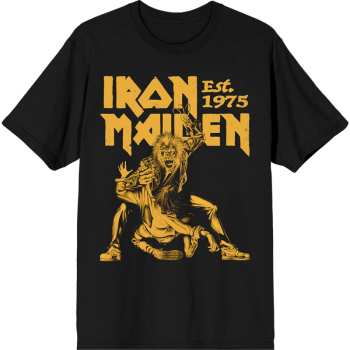Merch Iron Maiden: Camiseta Est. 1975 Claw Yellow Graphic