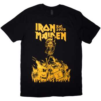 Merch Iron Maiden: Camiseta Est. 1975 Holy Smoke Jumbo Yellow