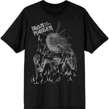 Merch Iron Maiden: Camiseta Est. 1975 Life After Death Flames
