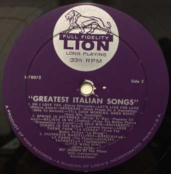 LP Irving Joseph: Greatest Italian Songs