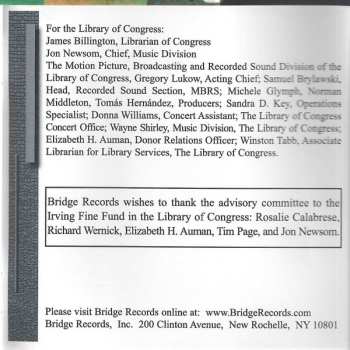 CD Irving Fine: An Irving Fine Celebration At The Library Of Congress