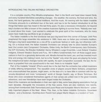CD Italian Instabile Orchestra: Live In Noci And Rive De Gier