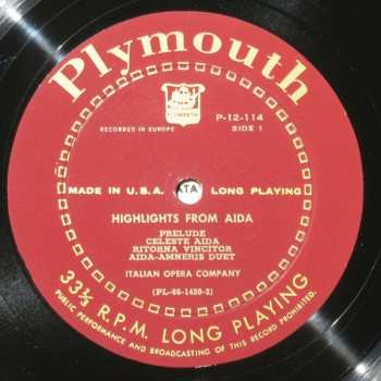 LP Italian Opera Company: Highlights From Aida