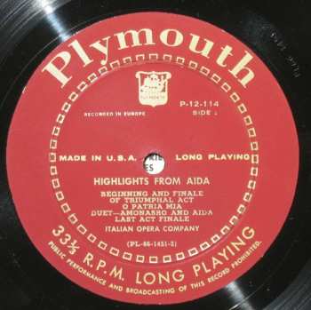 LP Italian Opera Company: Highlights From Aida