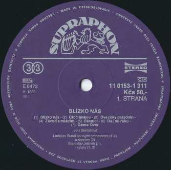 LP Iveta Bartošová: Blízko Nás