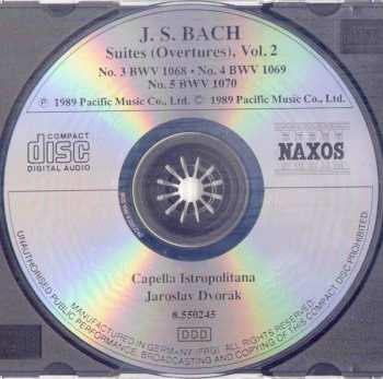CD Johann Sebastian Bach: Suites (Ouvertures), Vol. 2 Nos. 3-5 (BWV 1068-1070)