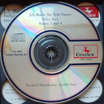 3CD Johann Sebastian Bach: Six Solo Suites (Premiere Recordings On Double Bass)