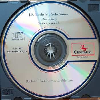 3CD Johann Sebastian Bach: Six Solo Suites (Premiere Recordings On Double Bass)