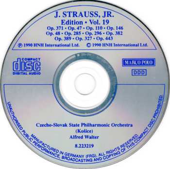CD Johann Strauss Jr.: J. Strauss, Jr.:  Edition • Vol. 19